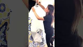 Removing Mediterranean Tile Vinyl Decal [upl. by Shewchuk974]