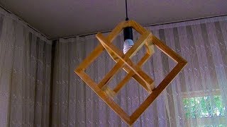 Ahşap Avize Yapımı Tekli DIY Wood Chandelier V1 [upl. by Rosel]