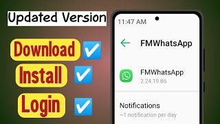 FM WhatsApp Download 2024  FM Whatsapp Download kaise kare  FM Whatsapp Download Install amp Login [upl. by Ahtilat]