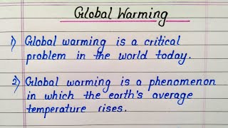 About Global warming essay in english 10 lines [upl. by Tongue]