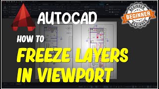 AutoCAD How To Freeze Layers In Viewport [upl. by Darwen]