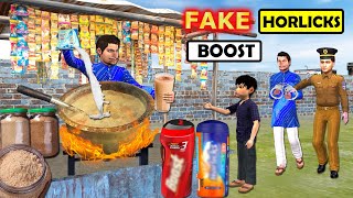 Lalchi Nakli Homemade Horlicks Boost Powder Wala Street Milk Drink Hindi Kahani Hindi Moral Stories [upl. by Bannon90]