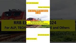 railway exam date 2024 railway examALP EXAMTECHNICIAN EXAM [upl. by Ramsey]