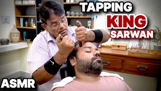 ASMR Woodentool Head amp Back Massage By IndianBarber Sarwan sensoryoverloadasmrcommunityrelaxtion [upl. by Estas397]