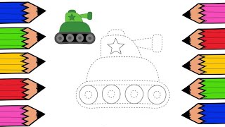 How To Draw a Tank  Drawing For Kids amp Toddlers  Lemon Art [upl. by Cordova]