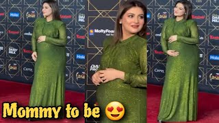 Pregnant Hiba Bukhari At Hum Awards 2024 humawards2024 [upl. by Ahsatin305]