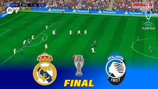 Real Madrid vs Atalanta  UEFA Super Cup 2024 Final  Ft Mbappe Full Match  FC 24 Game Simulation [upl. by Darb]