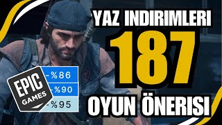 EPİC GAMES 187 OYUN ÖNERİSİ  YAZ İNDİRİMLERİ 2024  EPİC GAMES [upl. by Mccollum]