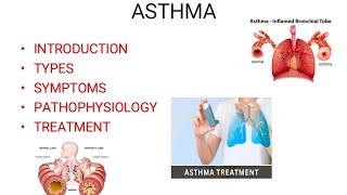 ASTHMA types symptoms pathophysiology with treatment [upl. by Margaretha862]