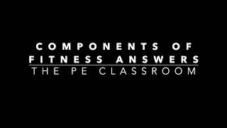 Edexcel GCSE PE  Components of Fitness Answers [upl. by Strong]