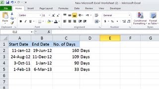 How To Calculate Number Of Days In Excel [upl. by Daryn]