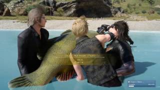 FFXV quotAnglers Nightmarequot Devil of the Cygillan Navyth sidequest How to catch Murk Grouper [upl. by Nosnaj]