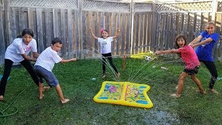 Tug Of War Slime Pit Challenge HZHtube Kids Fun vs Sisters Fun Tube [upl. by Kanor]