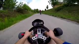 Guy Races Go Kart Through Neighborhood Streets  9868271 [upl. by Sarita]