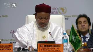 Statement by HE Issoufou Mahamadou at the 12th ExtraOrdinary Summit on AfCFTA French [upl. by Rumit329]