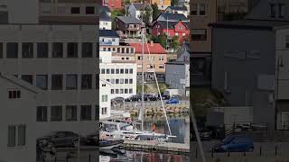 A lady on top of the sailing boat Honningsvåg Norway 🇳🇴 [upl. by Garson734]