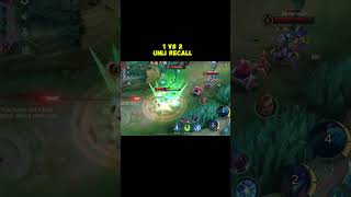 1 vs 2 Recall for  damage mlbb mobilelegends alphamlbb t4rzanml [upl. by Ferrell]