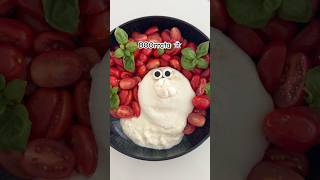 BOOrrata 👻🧀 burrata cheese recipe halloween tomato cheeseboard halloweenparty cooking [upl. by Coshow378]