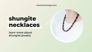 Shungite Jewelry Shungite Necklaces [upl. by Enileve946]