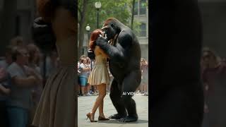 Unlikely Pair Gorilla and Girlfriend Dance Together [upl. by Sardella105]