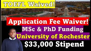 US Graduate Assistantship with 33000 Stipend l TOEFL Waiver amp Application Fee Waiver [upl. by Wendie]