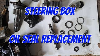 isuzu 4hg1 steering box repairing oil seal replacement [upl. by Manuel]