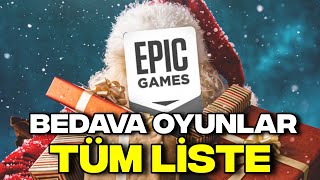 EPİC GAMES Bedava Oyunlar TÜM gizemli oyun Listesi yayınlandı Epic games yılbaşı indirimleri 2023 [upl. by Ahseki]