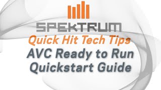 Spektrum Quick Hit Tech Tips  AVC Setup and Overview for RTR Vehicles [upl. by Grimbly]