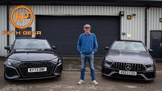 AMG A45S vs Audi RS3  Shootout  Fifth Gear [upl. by Flatto]