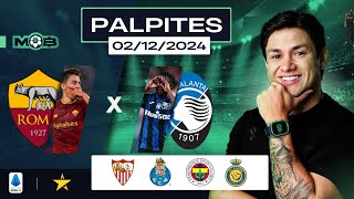 PALPITES DE FUTEBOL PARA O DIA 02 12 2024  BILHETE PRONTO SEGUNDOU NO MUNDO BET [upl. by Vidal]