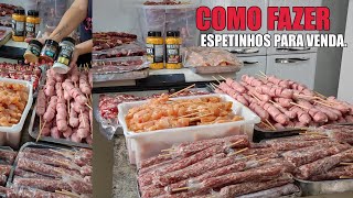 ESPETINHOS PARA VENDA COMO FAZER  RECEITAS DA ROSA [upl. by Nolie]