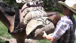 Packing a basket hitch on a pack saddle [upl. by Malcom617]