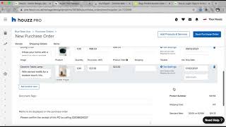 Houzz Pro Creating a Quick Access Purchase Order Interior Designer [upl. by Krefetz]