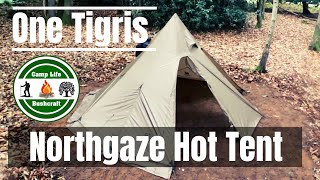 One Tigris Northgaze Hot Tent  24 Person Chimney Tent  First Pitch and First Impressions [upl. by Ysied]