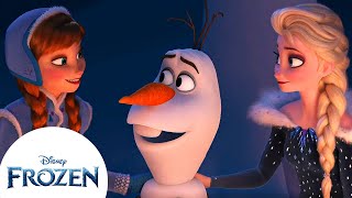 Anna amp Elsa Love Olaf  Olafs Frozen Adventure  Frozen [upl. by Sheffie7]