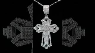 Moissanite Holy cross chain Pendant pendant necklace chain diamond royallook crosspendantvvs [upl. by Alios]