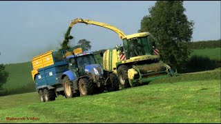 Silaging with Krone on a Lumpy Field by the Tidal River [upl. by Buckler]