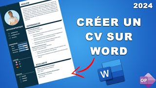 Créer un CV Gratuitement et Facilement avec Word [upl. by Bunow]