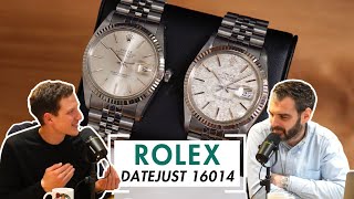 VINTAGE  Pourquoi on adore la Rolex Datejust 16014 silver et linen dial [upl. by Scurlock]