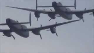 3 Lancasters at East Kirkby  7 sep 2014  watch in HD and full screen [upl. by Aon]