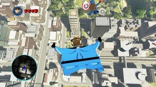 LEGO Marvel Super Heroes Skydiving to Baxter Building 4k Ultra HD 2160p [upl. by Hsekin]