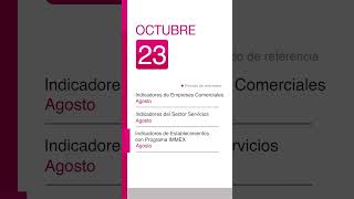 Agenda INEGI del 21 al 25 de octubre shorts [upl. by Aihcela159]