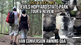 Devils hopyard state park CT tour amp reviewVAN CONVERSION AWNING REVIEW [upl. by Anilet425]