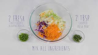 Mint and Jalapeno Coleslaw Lactose Intolerant Friendly Recipe [upl. by Januarius]