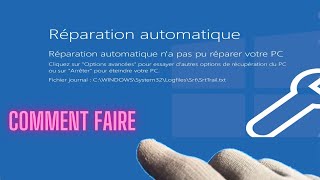 Comment réparer une réparation automatique en boucle infinie [upl. by Ahseek]