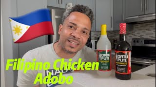 Jamaican Guy Cooking Delicious Filipino Chicken Adobo reaction adobo chickenadobo [upl. by Odarbil858]