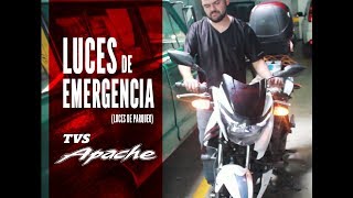 LUCES DE PARQUEO para MOTO  TVS APACHE 180 [upl. by Wilhelm397]