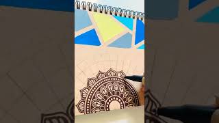 Beautiful Mandala Diary cover with me mandala diarycover [upl. by Ahseinek]