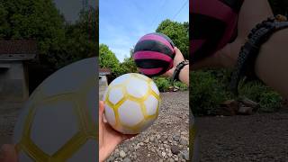 Bola plastik 2 di gabung menjadi 1 🔥 football bola futsal sepakbola bola [upl. by Aneerbas199]