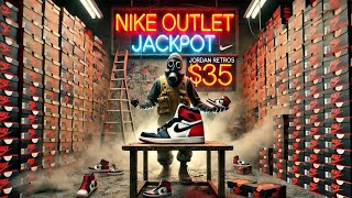 Jackpot at Nike Outlet 35 Jordan Retros [upl. by Greysun]